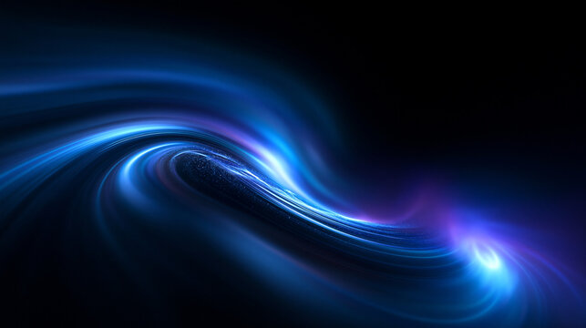 Abstract Blue Light Wave Futuristic Digital Energy Background