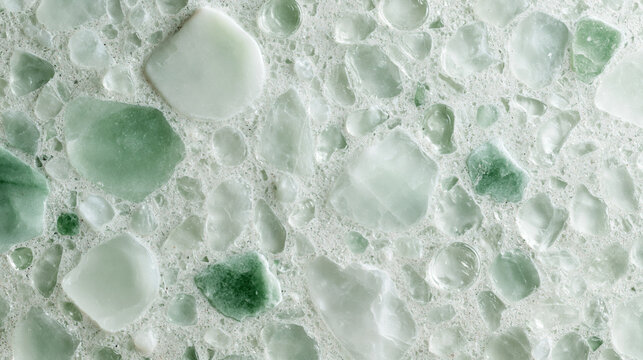 Green Terrazzo Surface Texture Close Up Background