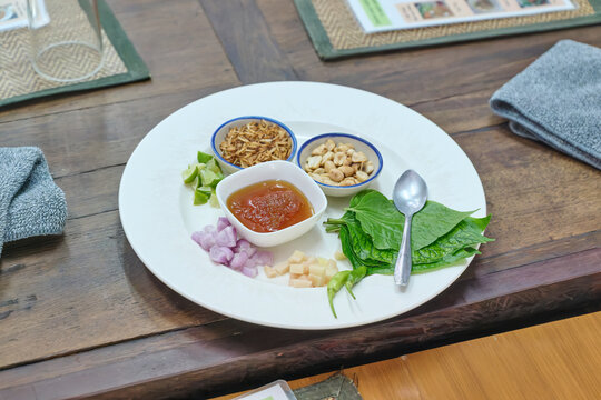 fresh ingredients for an asian apetizer