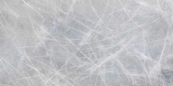 Frozen Ice Surface With Skate Scratch Marks