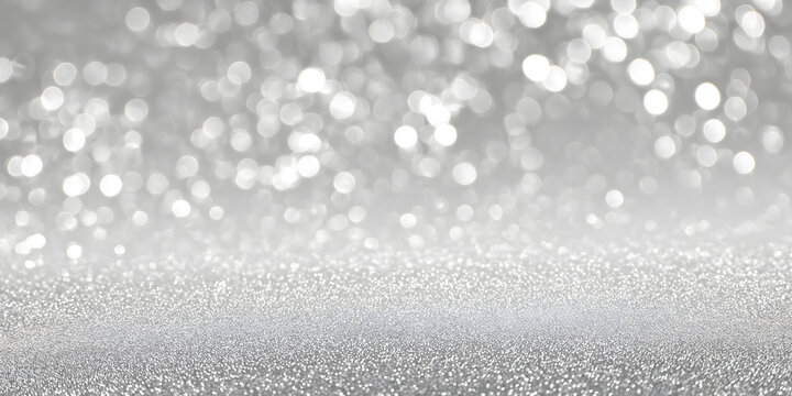 White and Silver Bokeh Sparkle Backdrop