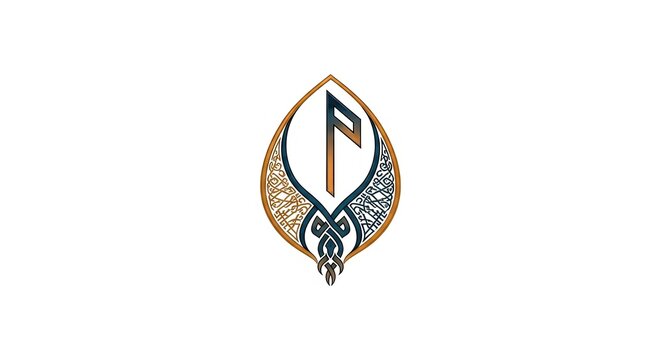 Intricate Norse Rune Symbol with Celtic Knotwork and Ancient Mythology Elements
