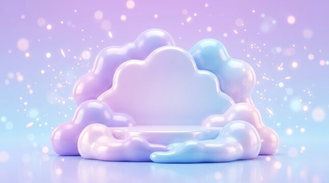Soft, colorful cloud platform for creative content.