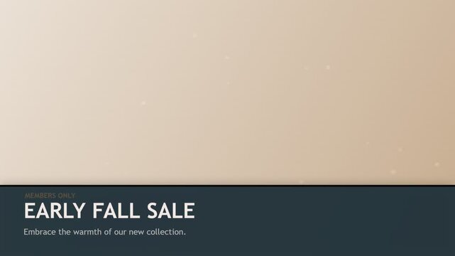 Early fall sale banner with elegant typography and minimalist design for seasonal marketing