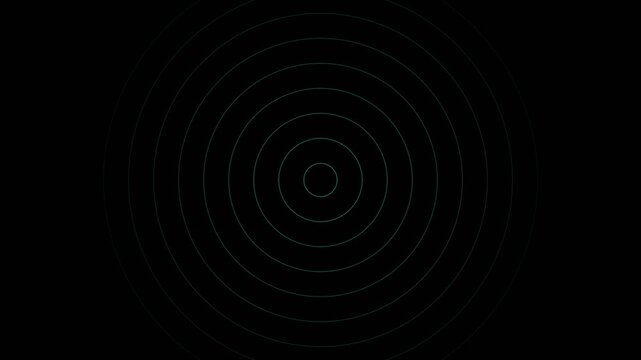 Abstract concentric rings pulsating on a black background representing vortex repulsion