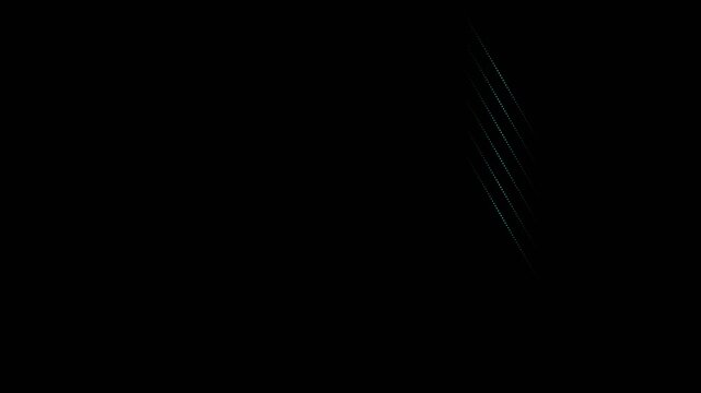 Abstract digital scanning beam with white stippled texture moving on black background