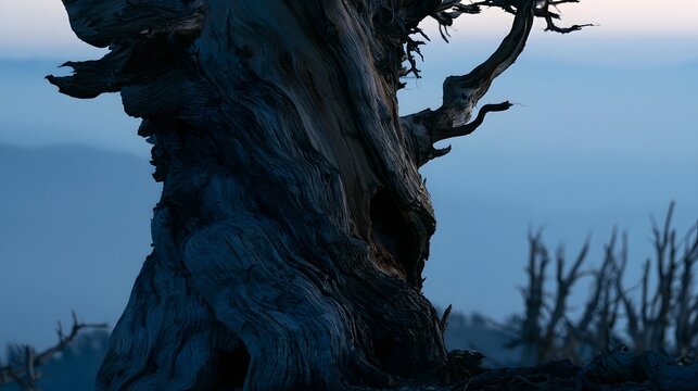 Ancient bristlecone pine at twilight