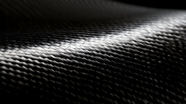 Polished carbon fiber surface macro detail