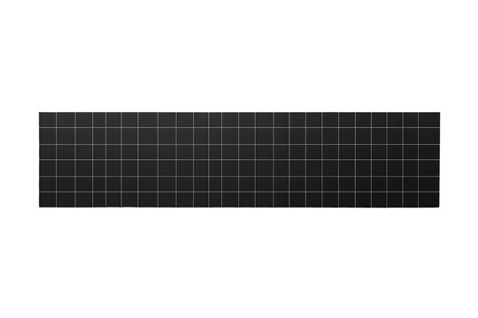 Wide dark rectangular grid strip with evenly spaced thin gray lines