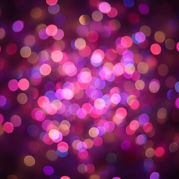 Colorful blurred bokeh background with lights.