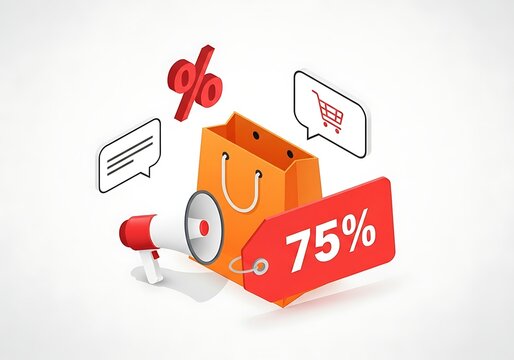 Pie chart showing 75 percent percentage orange