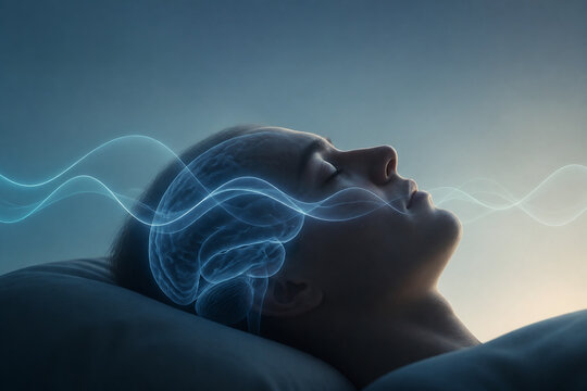 Slow wave sleep brain activity in restful night