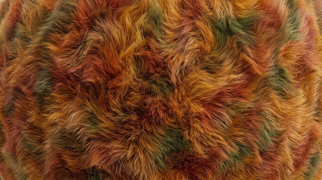soft furry texture background in autumnal orange brown and green tones