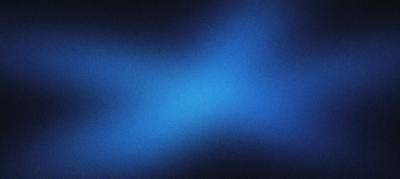Abstract blue gradient background with grainy texture. Dark navy blue blurred backdrop for technology and corporate design. Soft glowing light effect on textured surface for web wallpaper.