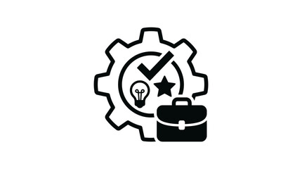 Obraz premium Business Process Management Icon