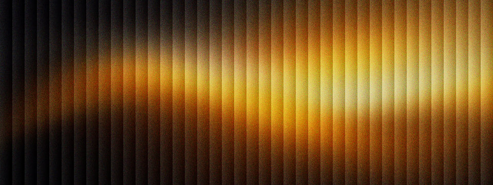Abstract golden light background with vertical lines. Modern amber glowing texture with rhythmic stripes. Elegant metallic orange pattern for luxury branding. Dark warm gradient wallpaper.