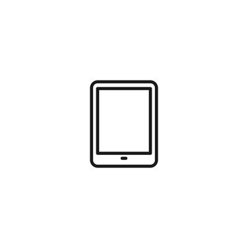 Minimalist smartphone line icon for mobile technology and digital devices.