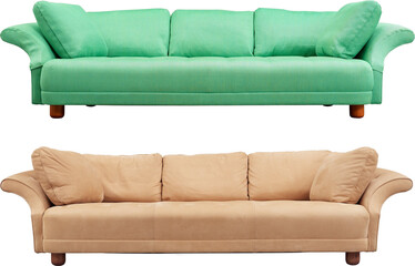 Fototapeta premium Green tufted bench with storage compartments and sleek metal legs