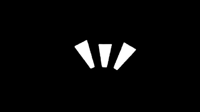 Comic speak symbol animation on transparent background. Yelling sign motion. Sound wave cartoon animation.