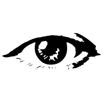 Silhouette of vengeful eyes