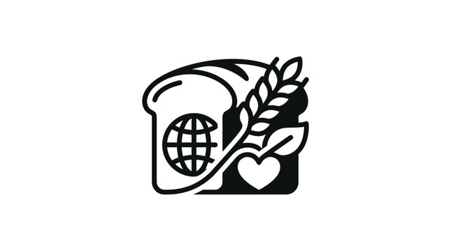 Global Sustainable Bread Concept Icon