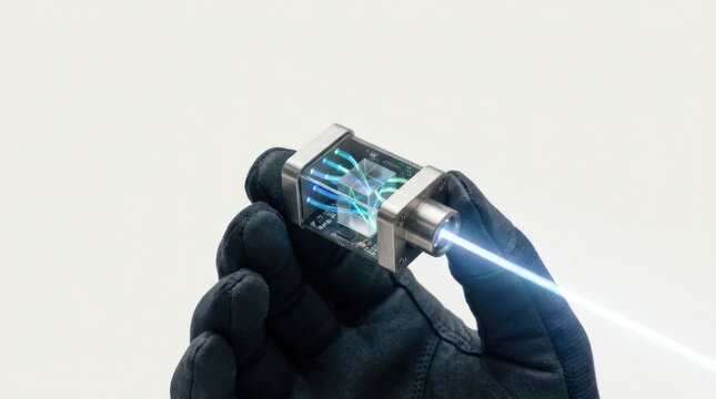 A person holding a cell illustrating ai inference and optical solutions in advanced technology and innovation