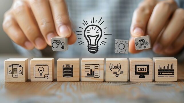 2026 economic recap  business strategies and financial planning on wooden blocks