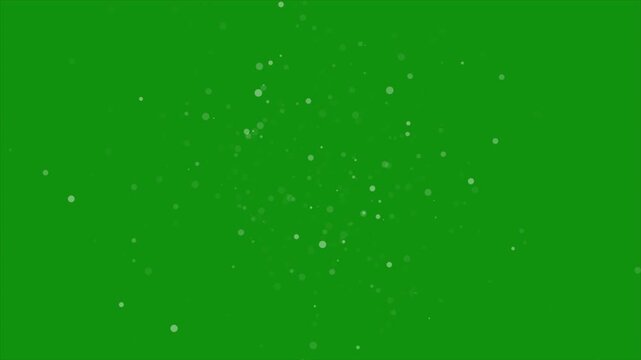 Floating Dust Particle Animation, Fine White Particle Effect, Atmospheric Particle Overlay on Green Screen Chroma Key Background