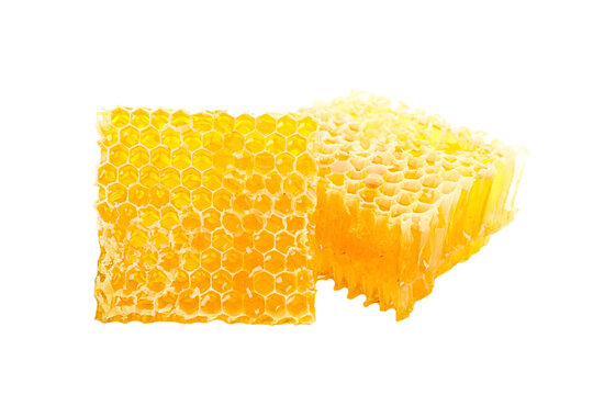 Honeycomb pieces displayed attractively showcasing texture and richness, PNG