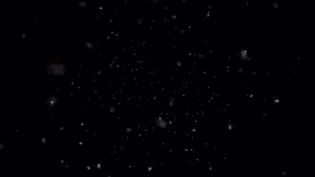 Floating Dust Particle Animation, Airborne Dust and Fine Particle Overlay, Cinematic Atmospheric Effect on Alpha Channel Transparent Background