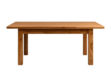 Fototapeta premium Rustic rectangular wooden table with thick straight legs and plank top
