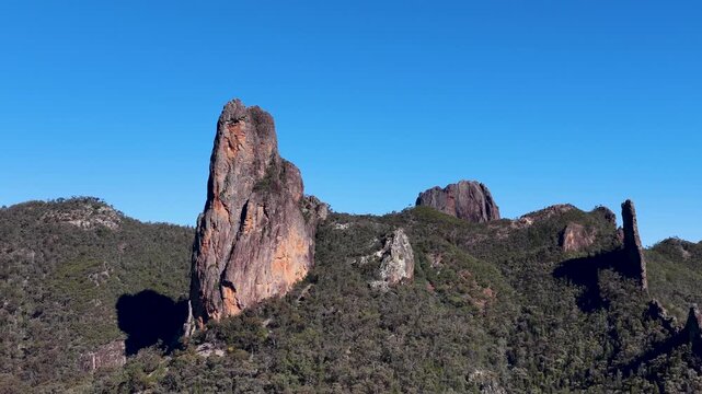 The Breadknife Volcanic Rock Formation in Warrumbungle National Park