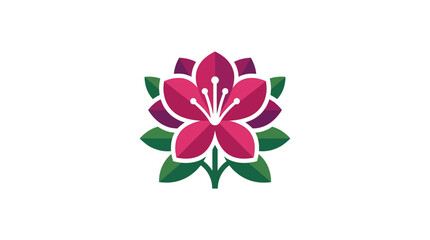 Obraz premium Stylized pink and purple flower illustration.