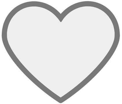 Simple heart love icon isolated on transparent background