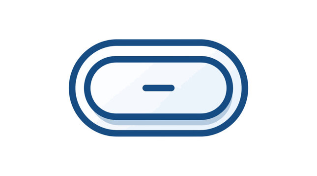 Blue capsule icon with minus symbol for subtraction