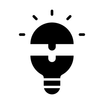 Problem Solving Icon - Solid Black