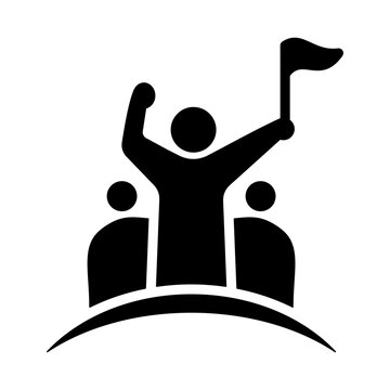 Team Leader Icon - Solid Black