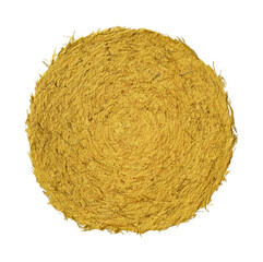 Fototapeta premium Round hay bale PNG with a transparent background, ideal for farm designs.