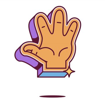 hand gesture with transparent background for element footage