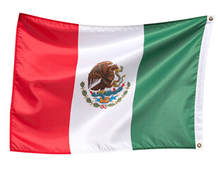 Naklejka premium Flag of Mexico isolated on transparent or white background
