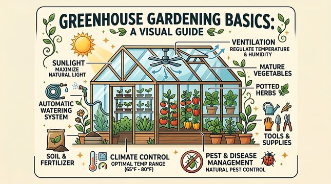 Greenhouse gardening basics visual guide for beginners