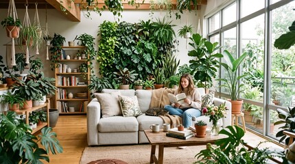 Fototapeta premium Cozy indoor garden
