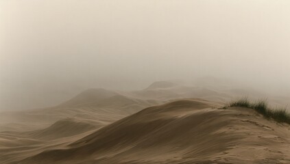 Fototapeta premium Serene Abstract Landscape with Ethereal Hues and Gentle Undulations.