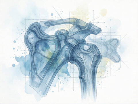 Anatomical blueprint of human shoulder joint structure