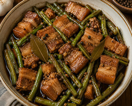 Adobong Sitaw with Pork Belly