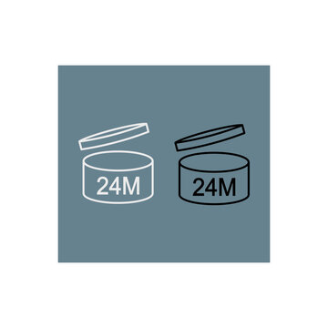 Period After Opening 24M Jar Icon Set