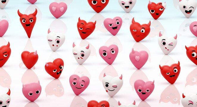 Whimsical Heart Brigade: A Playful Palette of Polished Forms