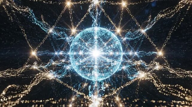 Digital Intelligence Alignment Animation Abstract Energy Network