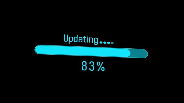 Progress bar loading update indicator technology digital interface animation