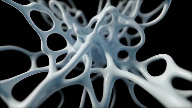 Microscopic view of fungal spores in motion sequence